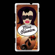 Coque Sony Xpéria SP Miss Réunion Brune