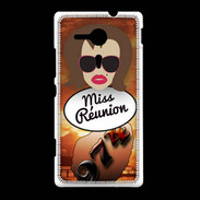 Coque Sony Xpéria SP Miss Réunion Chatain