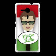 Coque Sony Xpéria SP Mister Italie Chatain