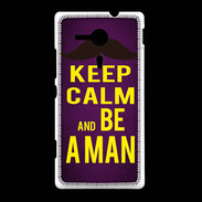 Coque Sony Xpéria SP Keep Calm Be a Man Violet