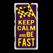 Coque Sony Xpéria SP Keep Calm and Be Fast Violet