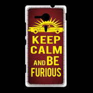 Coque Sony Xpéria SP Keep Calm and Be Furious Rouge