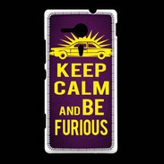Coque Sony Xpéria SP Keep Calm and Be Furious Violet