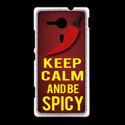 Coque Sony Xpéria SP Keep Calm and Be Spicy Rouge