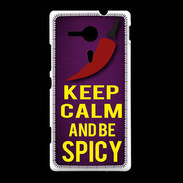 Coque Sony Xpéria SP Keep Calm and Be Spicy Violet
