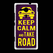 Coque Sony Xpéria SP Keep Calm and Take o road 2 Violet
