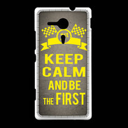 Coque Sony Xpéria SP Keep Calm and Be the First Gris