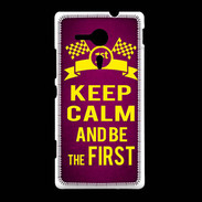 Coque Sony Xpéria SP Keep Calm and Be the First Rose