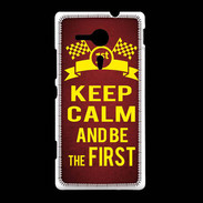 Coque Sony Xpéria SP Keep Calm and Be the First Rouge