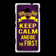 Coque Sony Xpéria SP Keep Calm and Be the First Violet