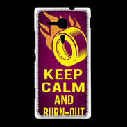 Coque Sony Xpéria SP Keep Calm and Burn Out Rose
