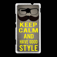 Coque Sony Xpéria SP Keep Calm and Have a good Style Gris