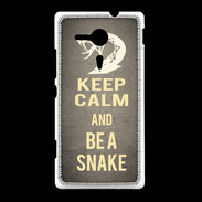 Coque Sony Xpéria SP Keep Calm and Be a Snake Gris