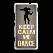 Coque Sony Xpéria SP Keep Calm and Dance Gris