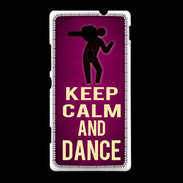 Coque Sony Xpéria SP Keep Calm and Dance Rose