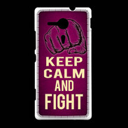 Coque Sony Xpéria SP Keep Calm and Fight Rose