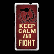 Coque Sony Xpéria SP Keep Calm and Fight Rouge
