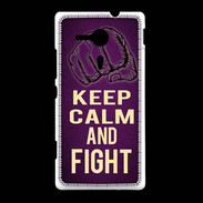 Coque Sony Xpéria SP Keep Calm and Fight Violet