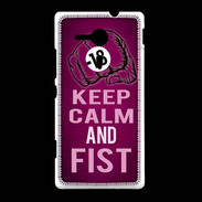 Coque Sony Xpéria SP Keep Calm and Fist Rose