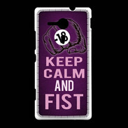Coque Sony Xpéria SP Keep Calm and Fist Violet