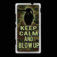 Coque Sony Xpéria SP Keep Calm and Grenade Camouflage