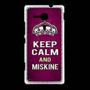 Coque Sony Xpéria SP Keep Calm and Miskine Rose
