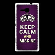 Coque Sony Xpéria SP Keep Calm and Miskine Violet