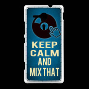Coque Sony Xpéria SP Keep Calm and Mix that Bleu