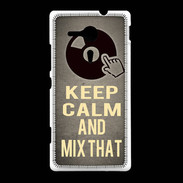 Coque Sony Xpéria SP Keep calm and Mix That Gris