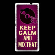 Coque Sony Xpéria SP Keep Calm and Mix That Rose