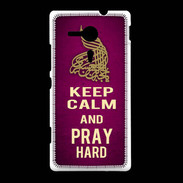 Coque Sony Xpéria SP Keep Calm and Pray Muslim Rose
