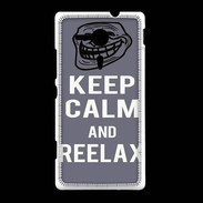Coque Sony Xpéria SP Keep Calm and Reelax Gris