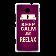 Coque Sony Xpéria SP Keep Calm and Reelax Rose