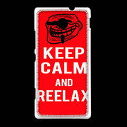 Coque Sony Xpéria SP Keep Calm and Reelax Rouge