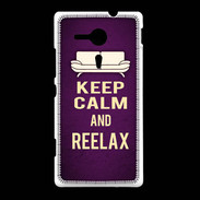 Coque Sony Xpéria SP Keep Calm and Reelax Violet