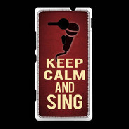 Coque Sony Xpéria SP Keep Calm and Sing Rouge