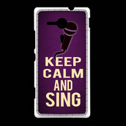 Coque Sony Xpéria SP Keep Calm and Sing Violet