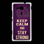 Coque Sony Xpéria SP Keep Calm and Stay strong Violet