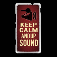 Coque Sony Xpéria SP Keep Calm and Up Sound Rouge