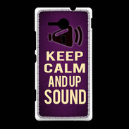 Coque Sony Xpéria SP Keep Calm and Up Sound Violet