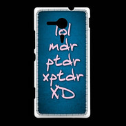 Coque Sony Xpéria SP LOL MDR bleu ZG