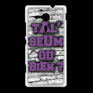 Coque Sony Xpéria SP Ta l'seum ou bien Violet