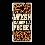 Coque Sony Xpéria SP Wesh garde la pèche Léopard