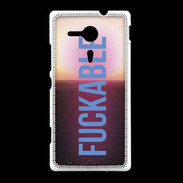 Coque Sony Xpéria SP Fuckable bleu ZG