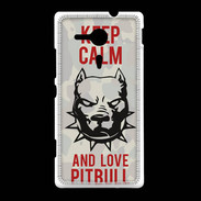 Coque Sony Xpéria SP Keep calm pitbull 1 ZG