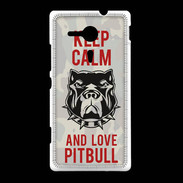 Coque Sony Xpéria SP Keep calm pitbull 2 ZG