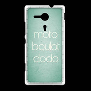 Coque Sony Xpéria SP Moto Boulot Dodo Vert ZG
