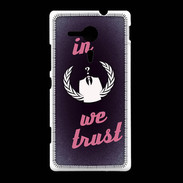 Coque Sony Xpéria SP In anonymous We trust Rouge ZG