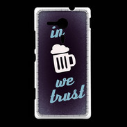 Coque Sony Xpéria SP In Beer We trust bleu ZG