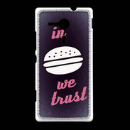 Coque Sony Xpéria SP In Burger We trust Rouge ZG